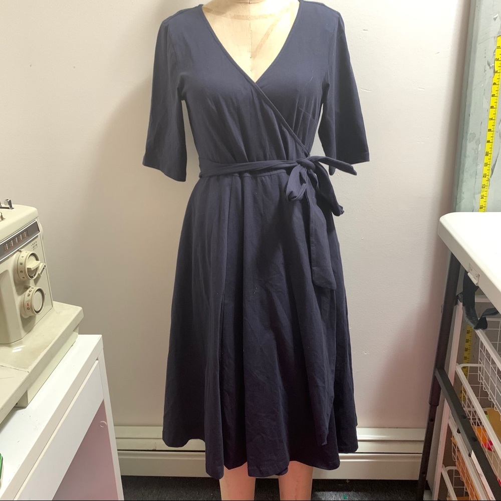 EShakti navy blue wrap dress